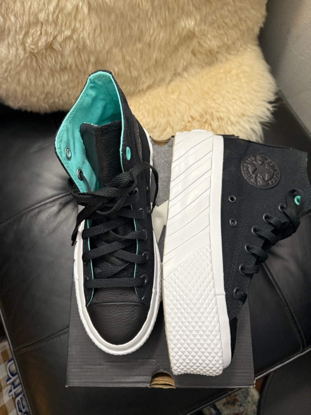 EUC Converse CTAS Lift 2X Hi platform sneaker Wmns 6.5 - Picture 6 of 10